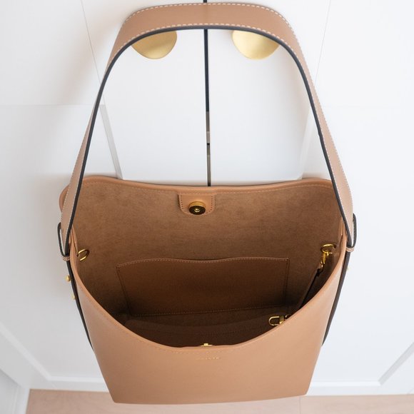 Jolina Leather Bucket Tote - Tobacco - Picture 4 of 10